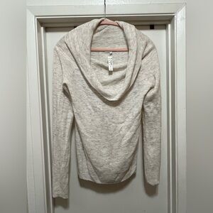Madewell Light Gray Off the Shoulder Sweater